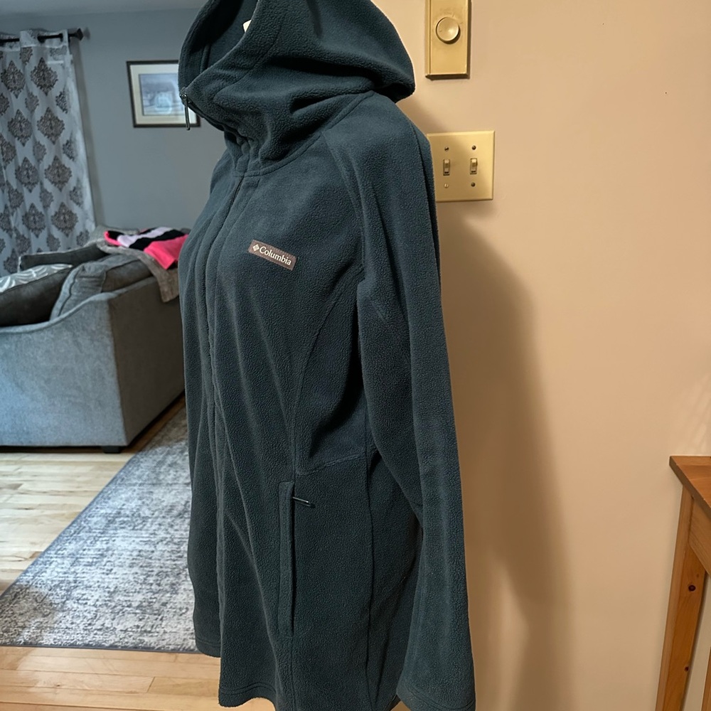 Columbia Blue Hooded Fleece Jacket - Picture 3 of 6